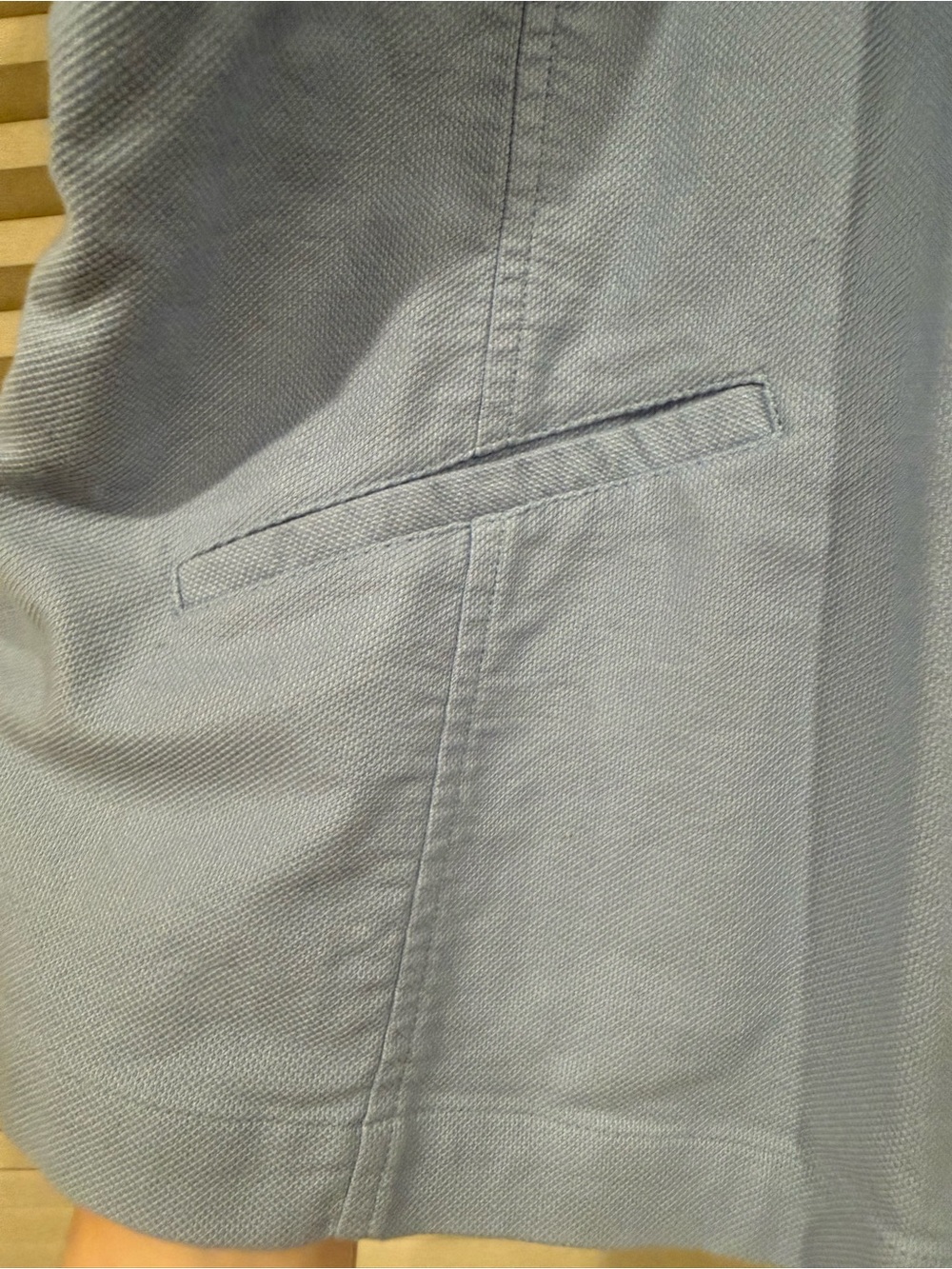 Eileen Fisher Powder Blue Cotton Blend Jacket - Picture 5 of 9